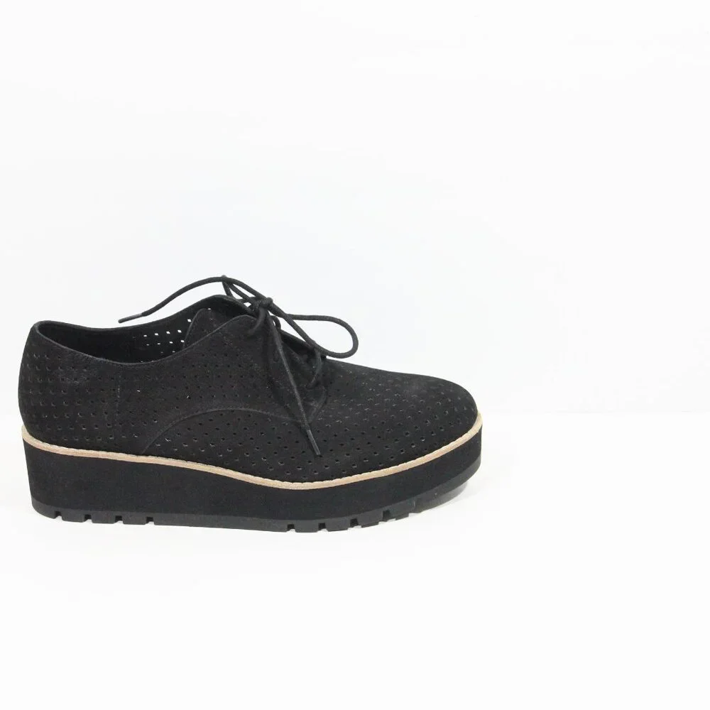 Eileen Fisher Eddy Platform Shoes sz 9 NEW Women Black Leather Oxford